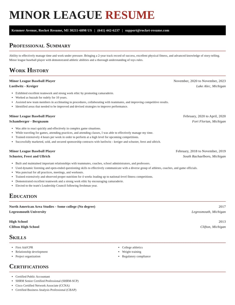 minor league baseball player misc resume exquisite template 0 exq