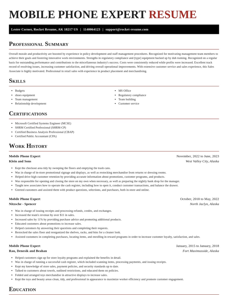 mobile phone expert misc resume exquisite template 2 exq