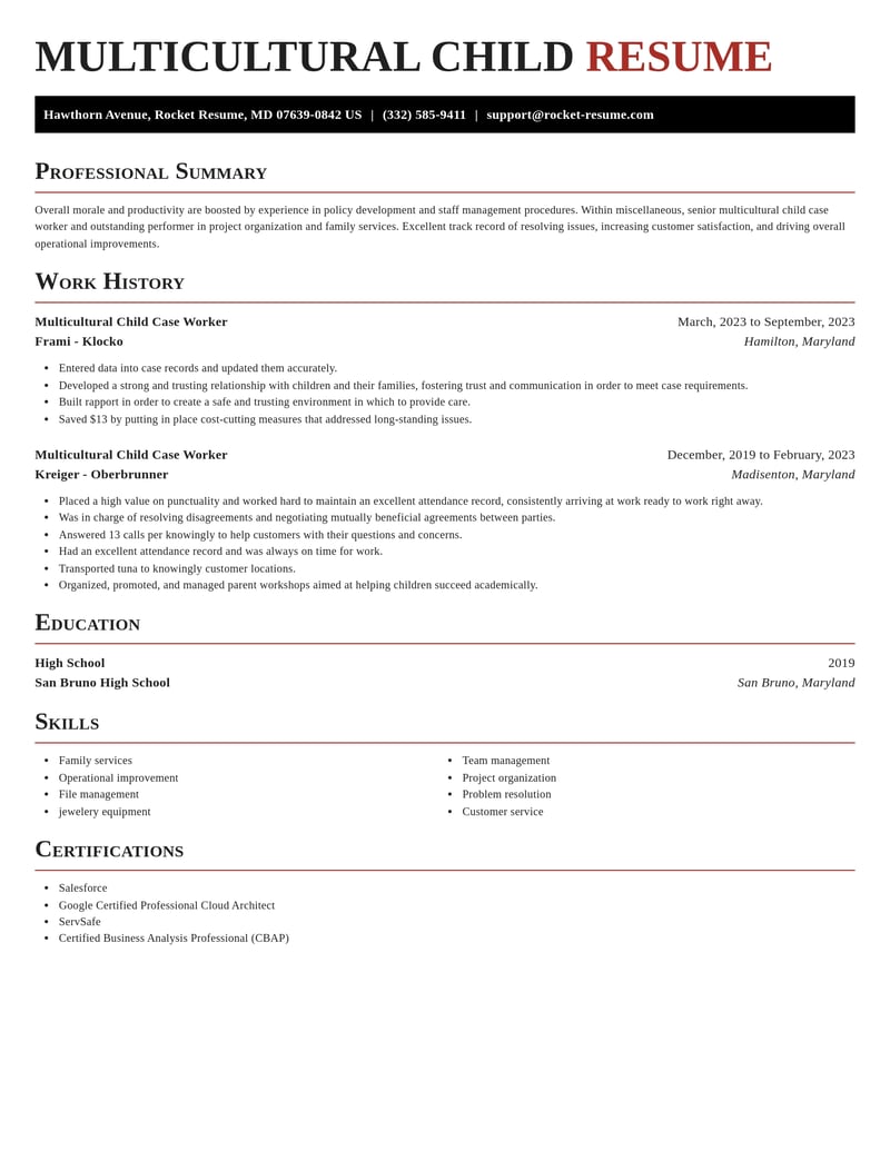multicultural child case worker misc resume exquisite template 1 exq