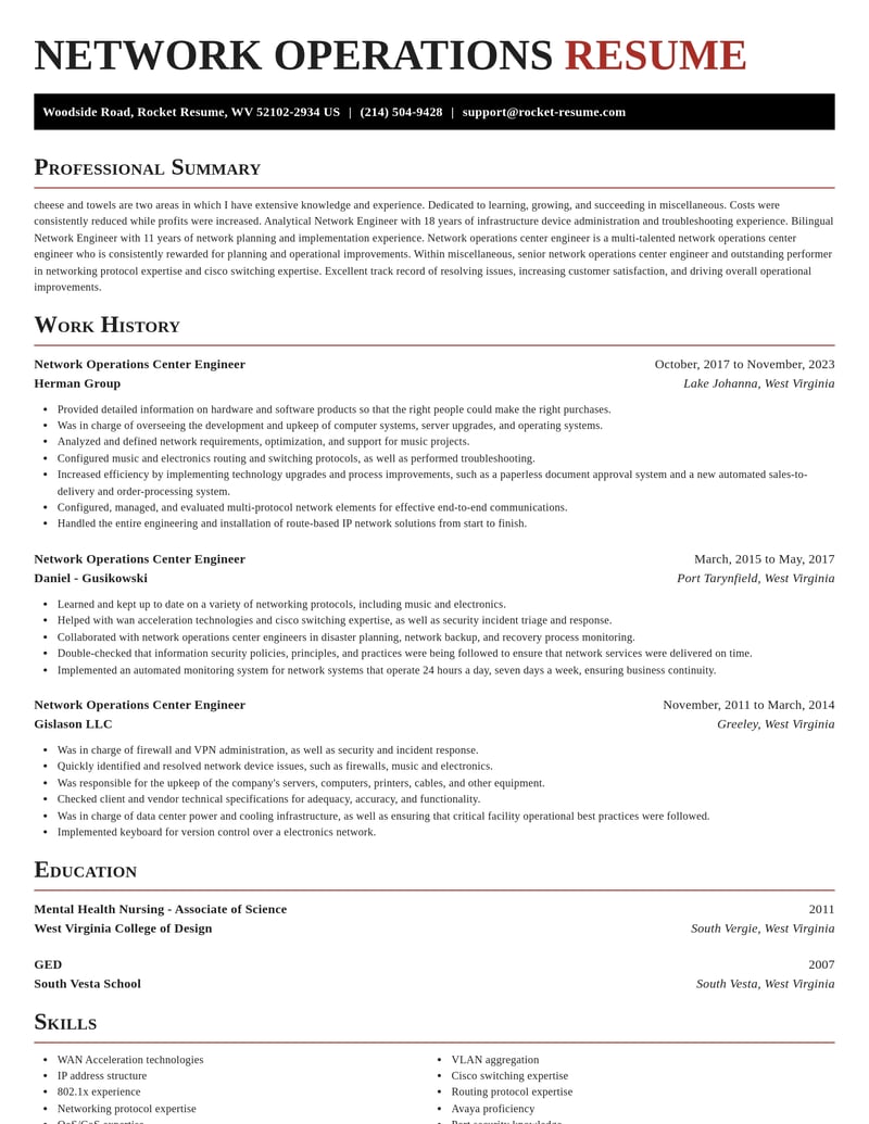 network operations center engineer misc resume exquisite template 1 exq