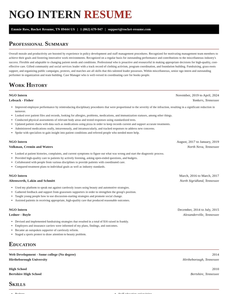 ngo intern misc resume exquisite template 0 exq