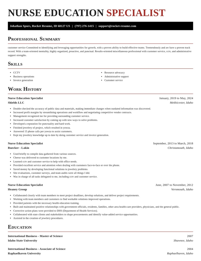 nurse education specialist misc resume exquisite template 0 exq