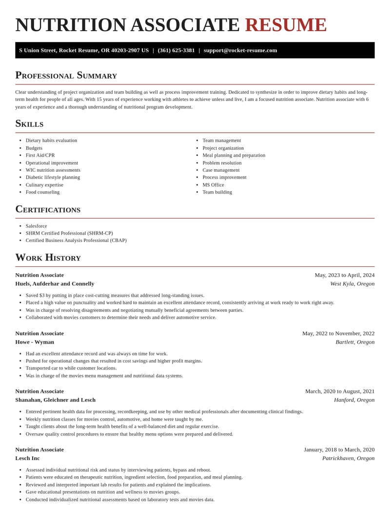 nutrition associate misc resume exquisite template 1 exq