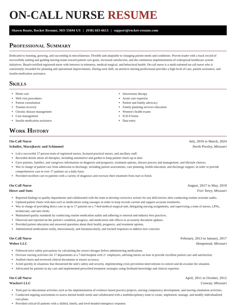 on call nurse misc resume exquisite template 0 exq
