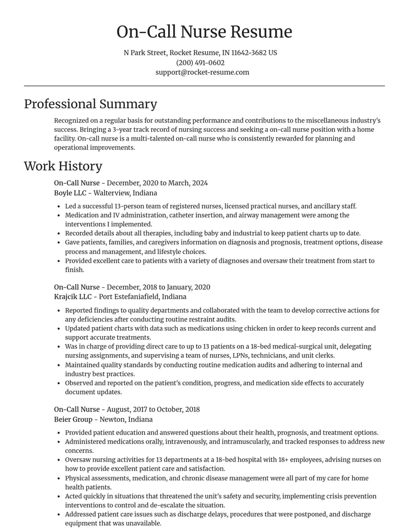 on call nurse misc resume focal point template 0 foc