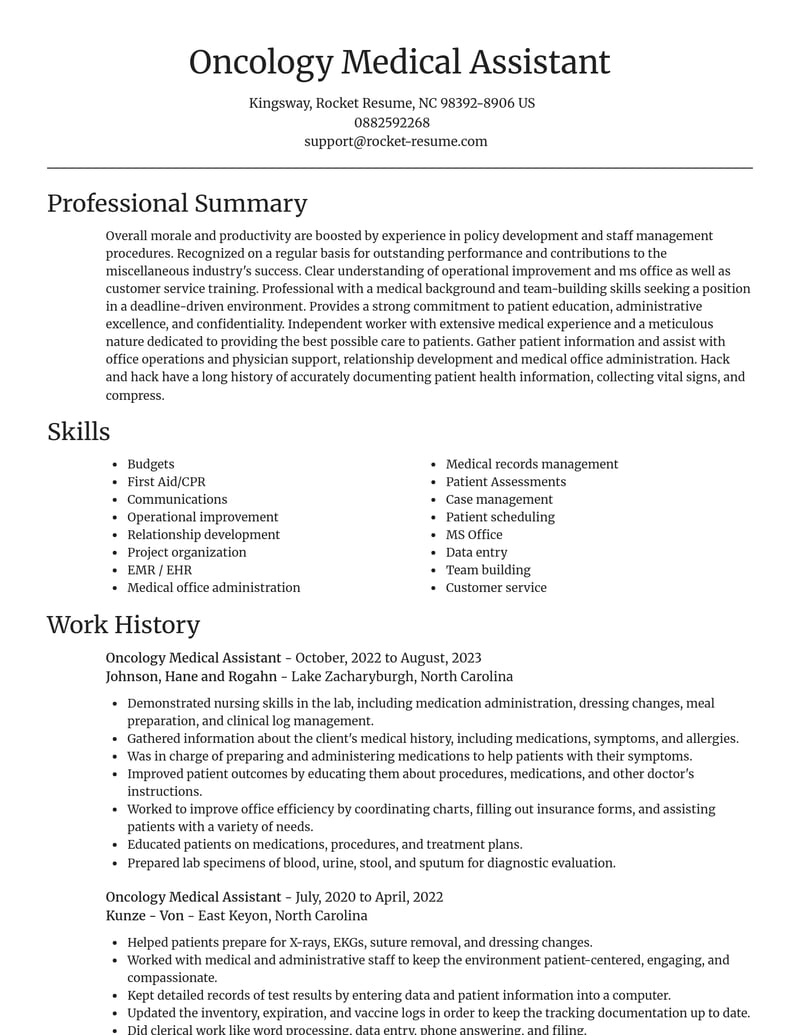 oncology medical assistant misc resume focal point template 0 foc