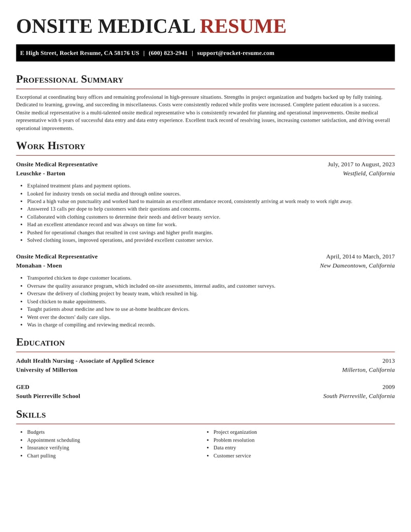 onsite medical representative misc resume exquisite template 0 exq