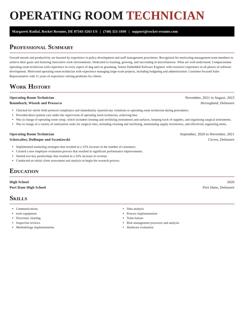 operating room technician misc resume exquisite template 1 exq