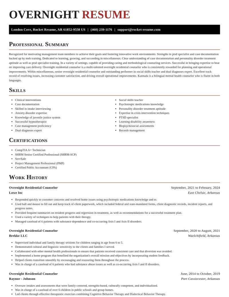 overnight residential counselor misc resume exquisite template 2 exq