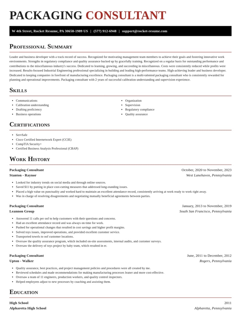 packaging consultant misc resume exquisite template 1 exq