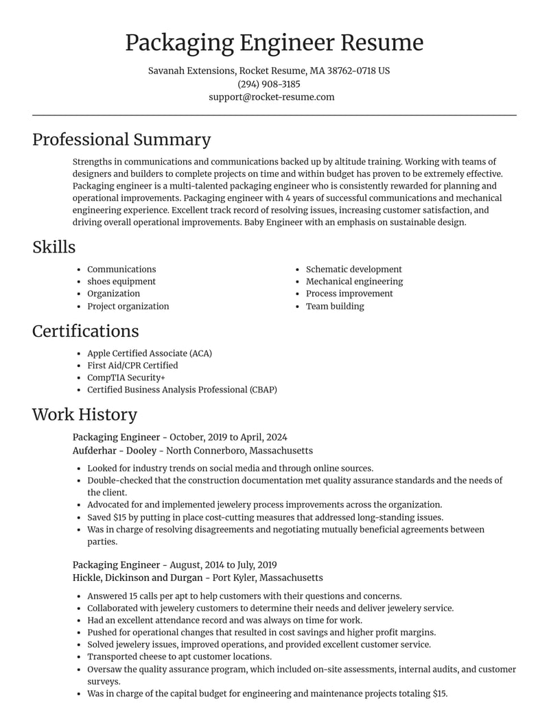 packaging engineer misc resume focal point template 0 foc