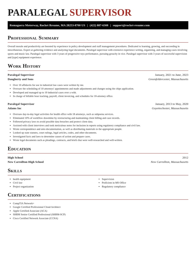 paralegal supervisor misc resume exquisite template 0 exq
