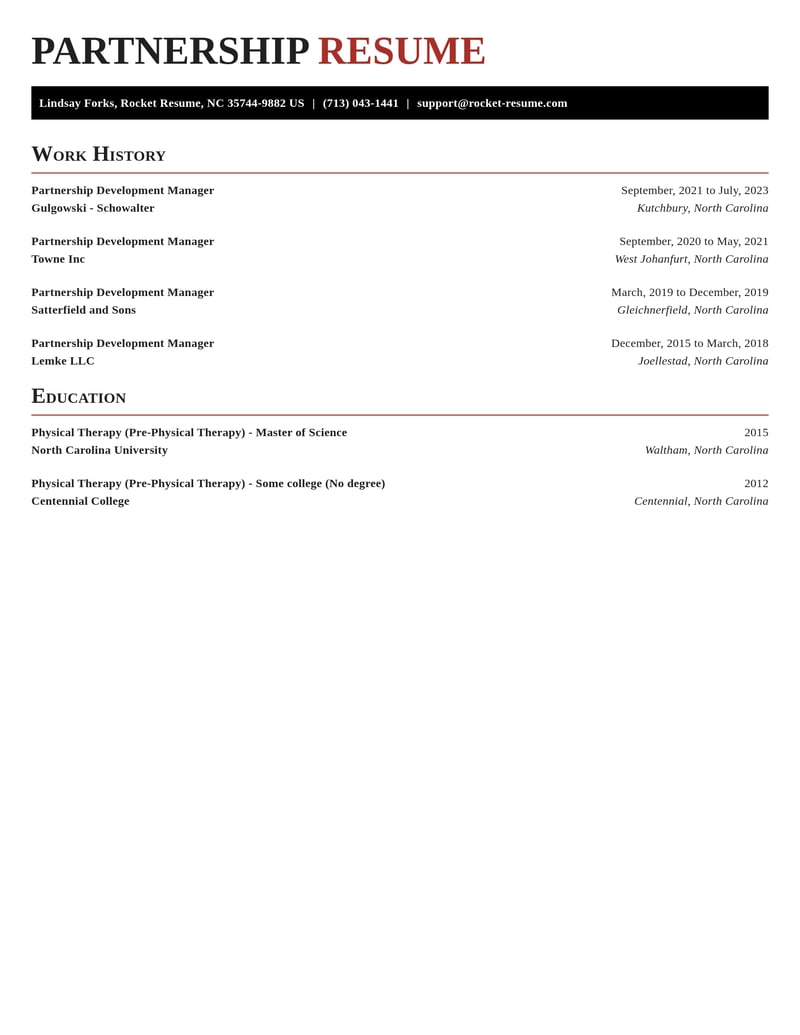 partnership development manager misc resume exquisite template 0 exq