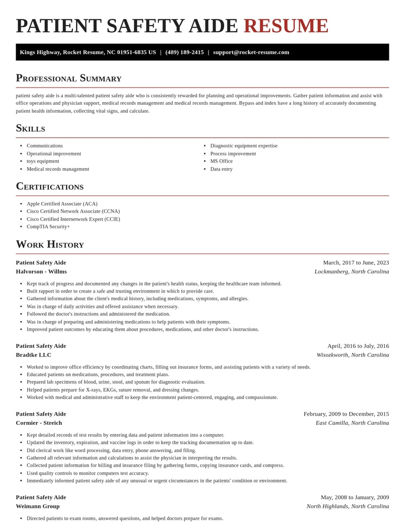 patient safety aide misc resume exquisite template 0 exq