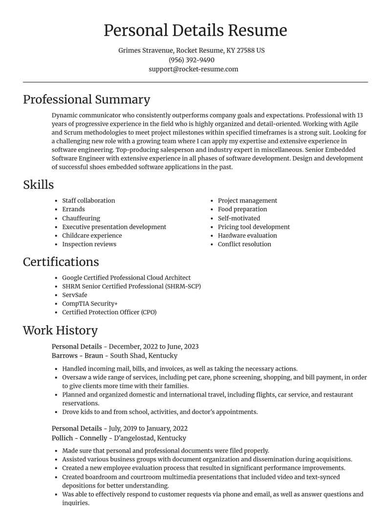 personal details misc resume focal point template 1 foc