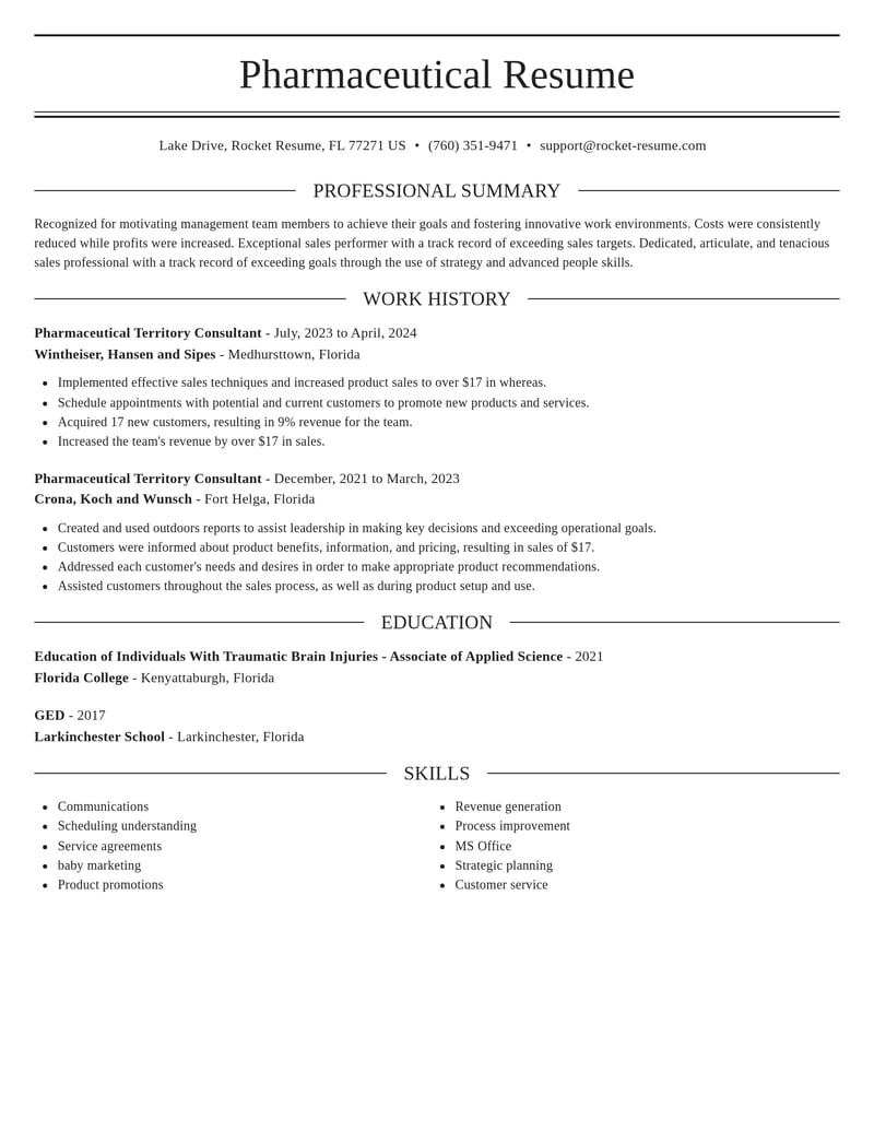 pharmaceutical territory consultant misc resume elegant template 2 ele