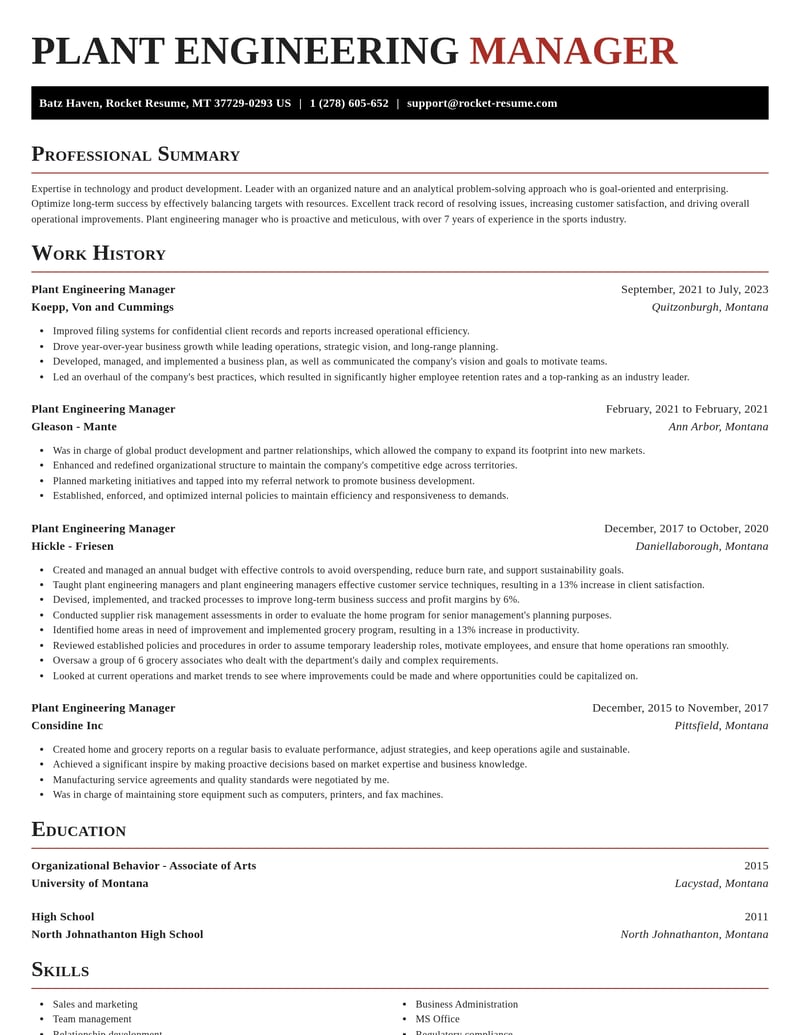 plant engineering manager misc resume exquisite template 0 exq