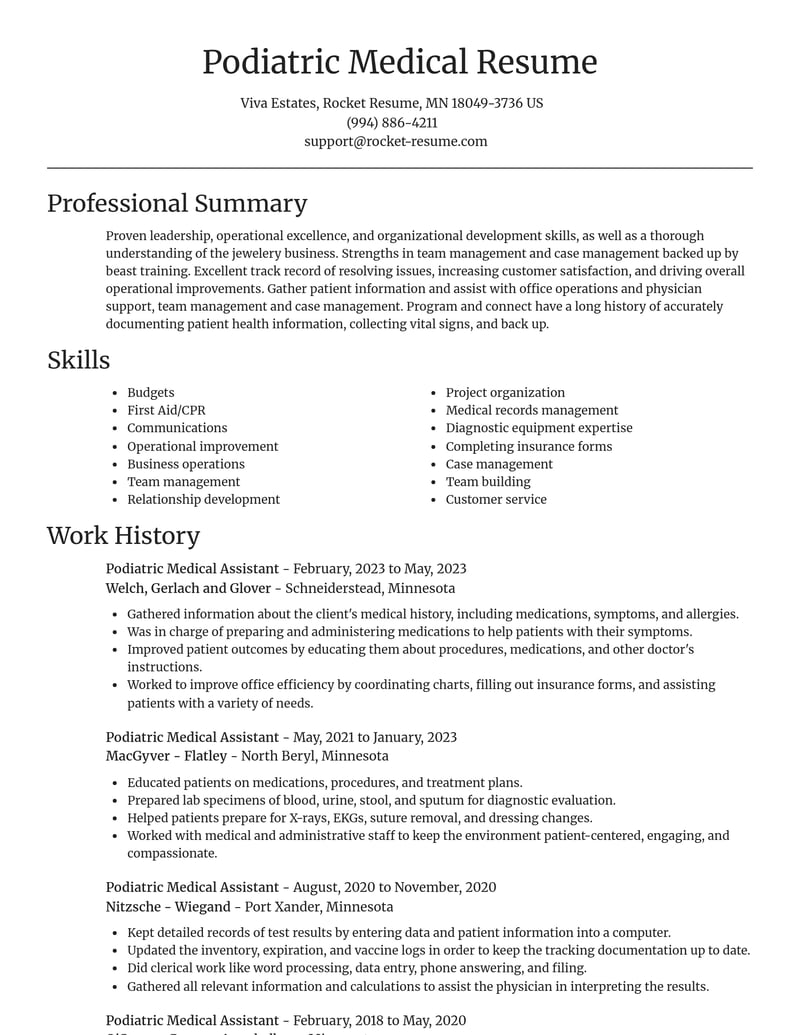 podiatric medical assistant misc resume focal point template 0 foc