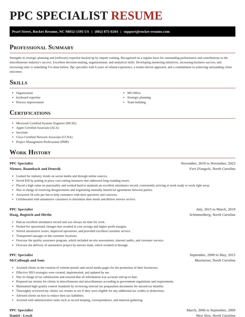 ppc specialist misc resume exquisite template 2 exq