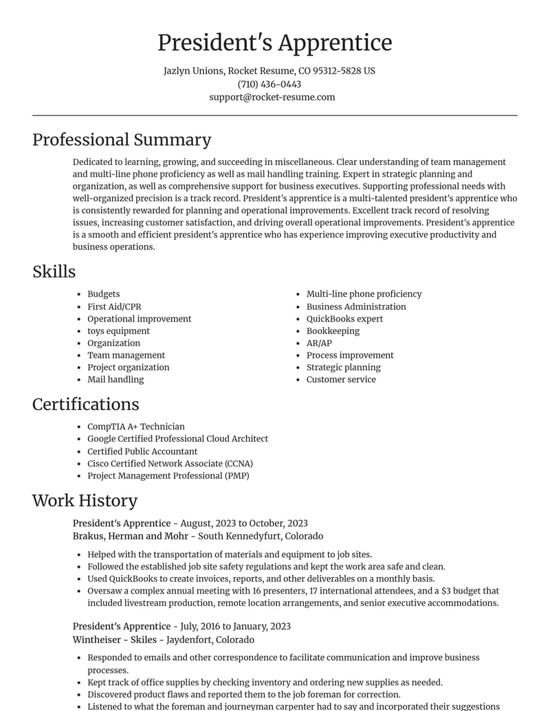 presidents apprentice misc resume focal point template 2 foc
