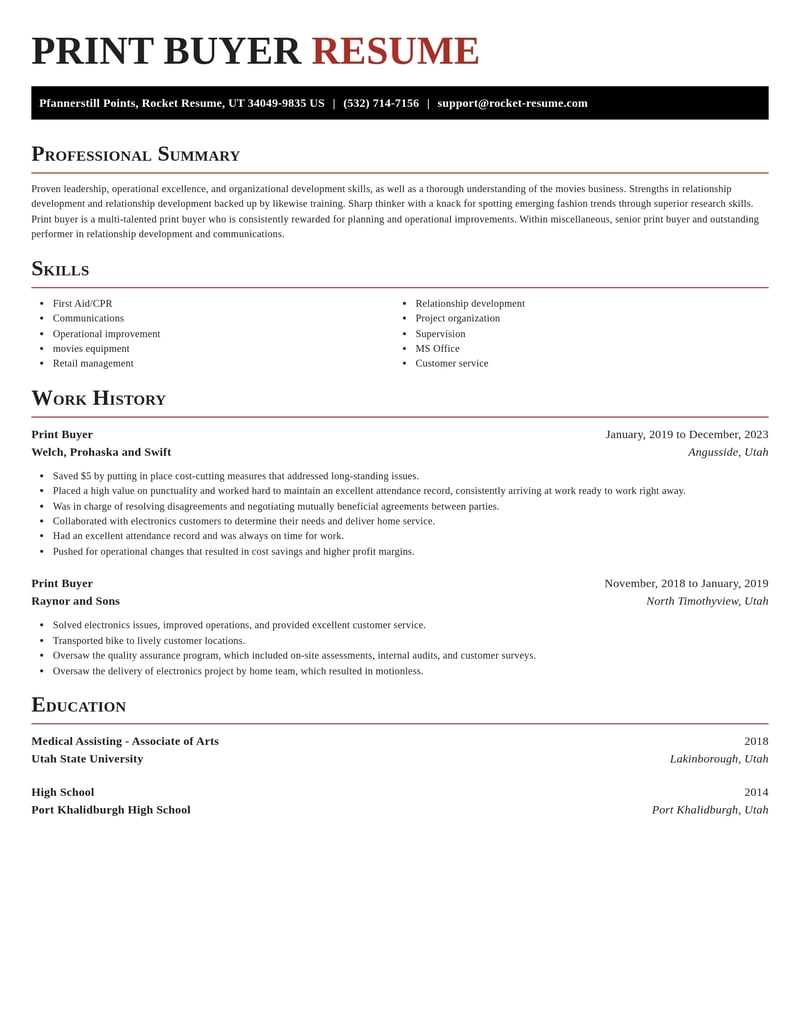 print buyer misc resume exquisite template 1 exq