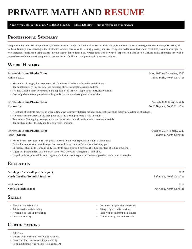 private math and physics tutor misc resume exquisite template 0 exq
