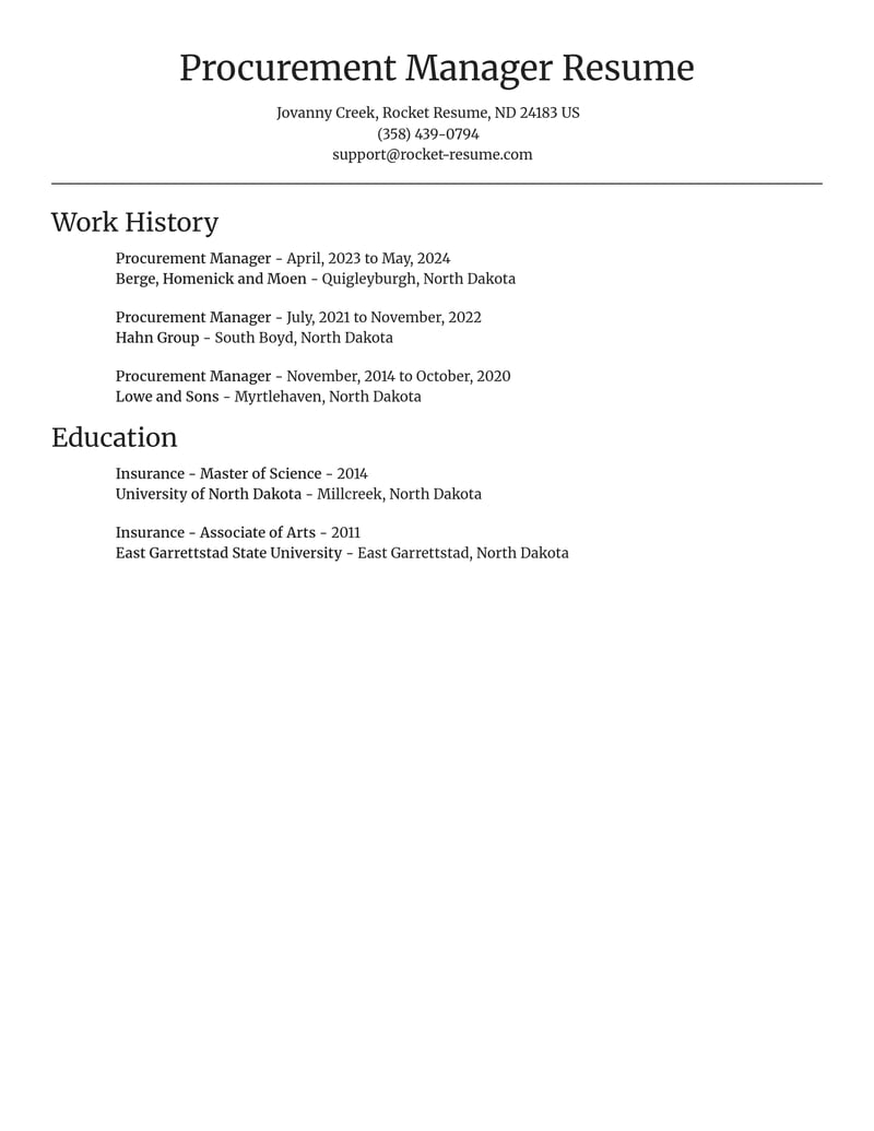 procurement manager misc resume focal point template 0 foc