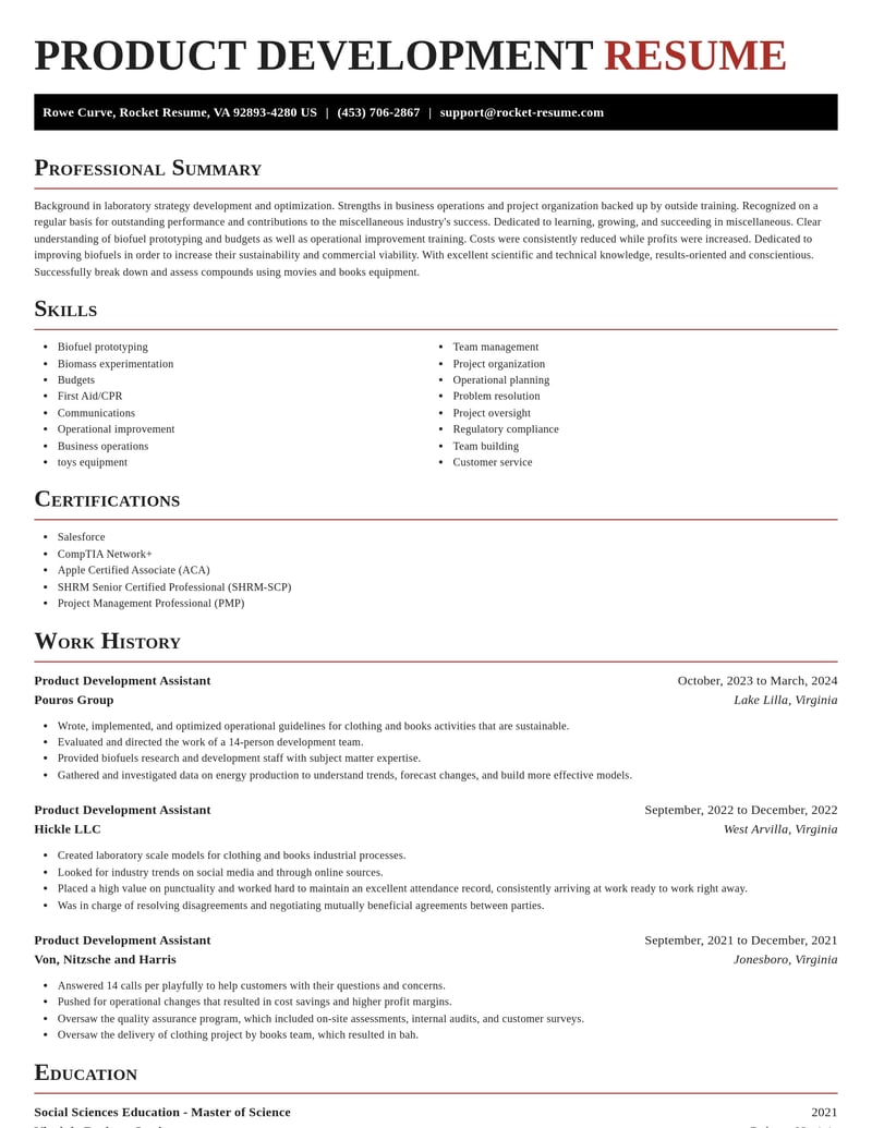 product development assistant misc resume exquisite template 0 exq