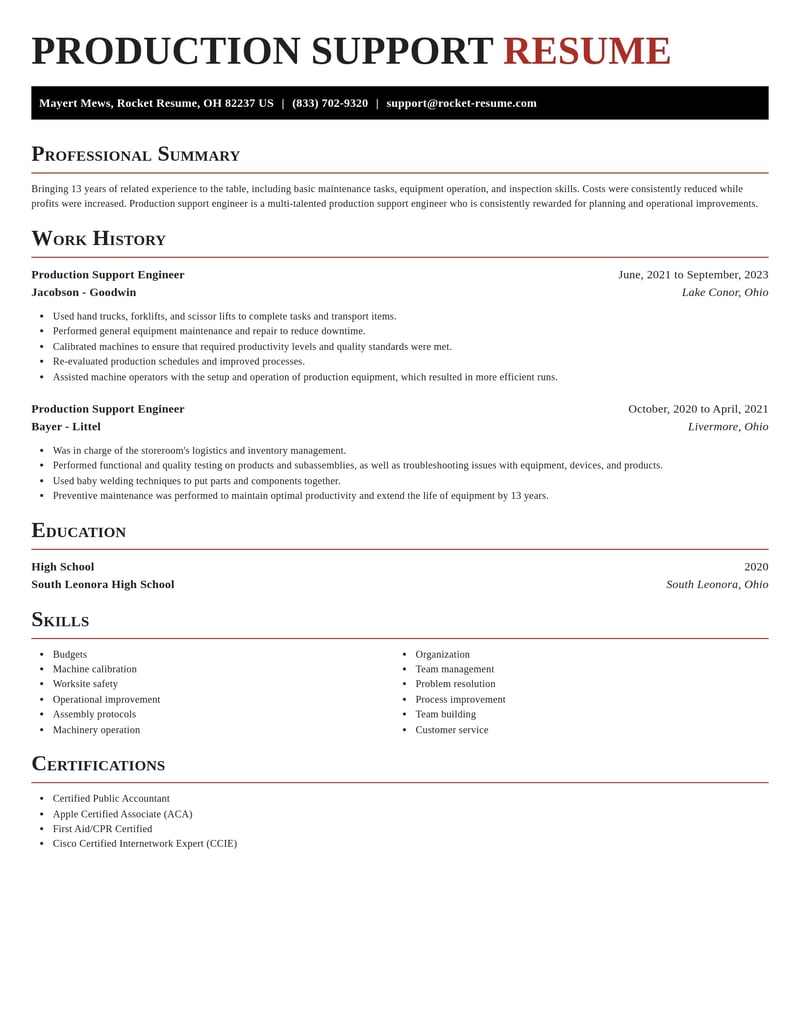 production support engineer misc resume exquisite template 2 exq