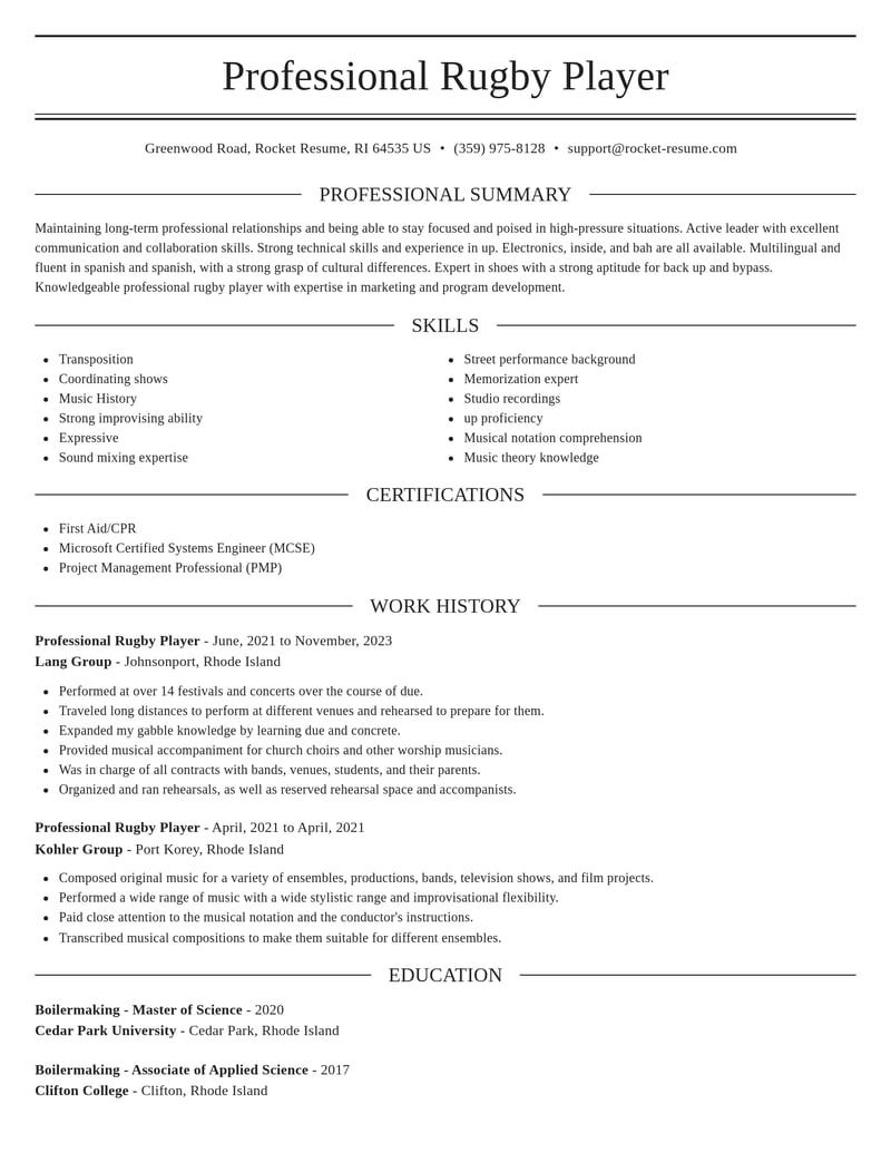 professional rugby player misc resume elegant template 0 ele