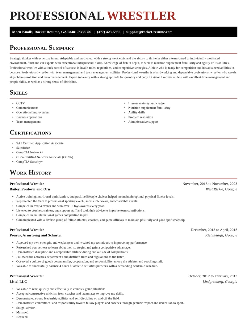 professional wrestler misc resume exquisite template 0 exq