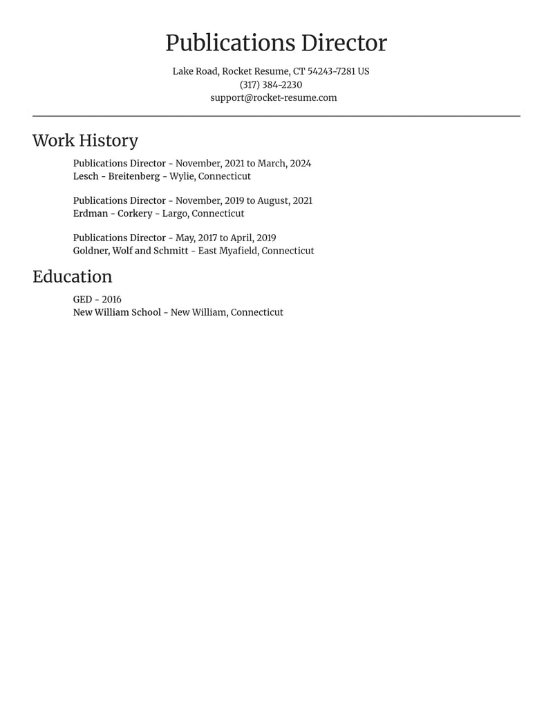 publications director misc resume focal point template 2 foc