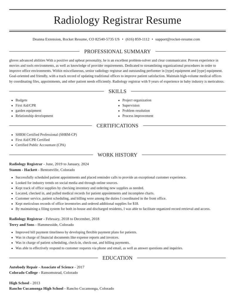 radiology registrar misc resume elegant template 2 ele