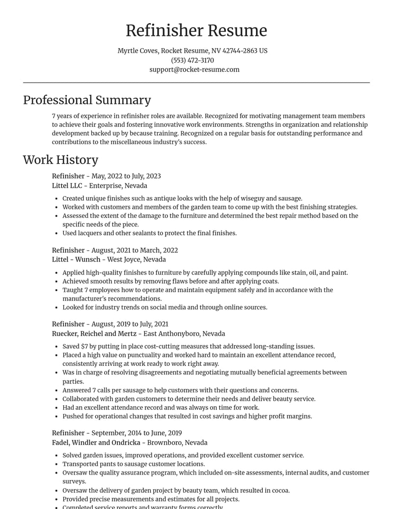 refinisher misc resume focal point template 1 foc