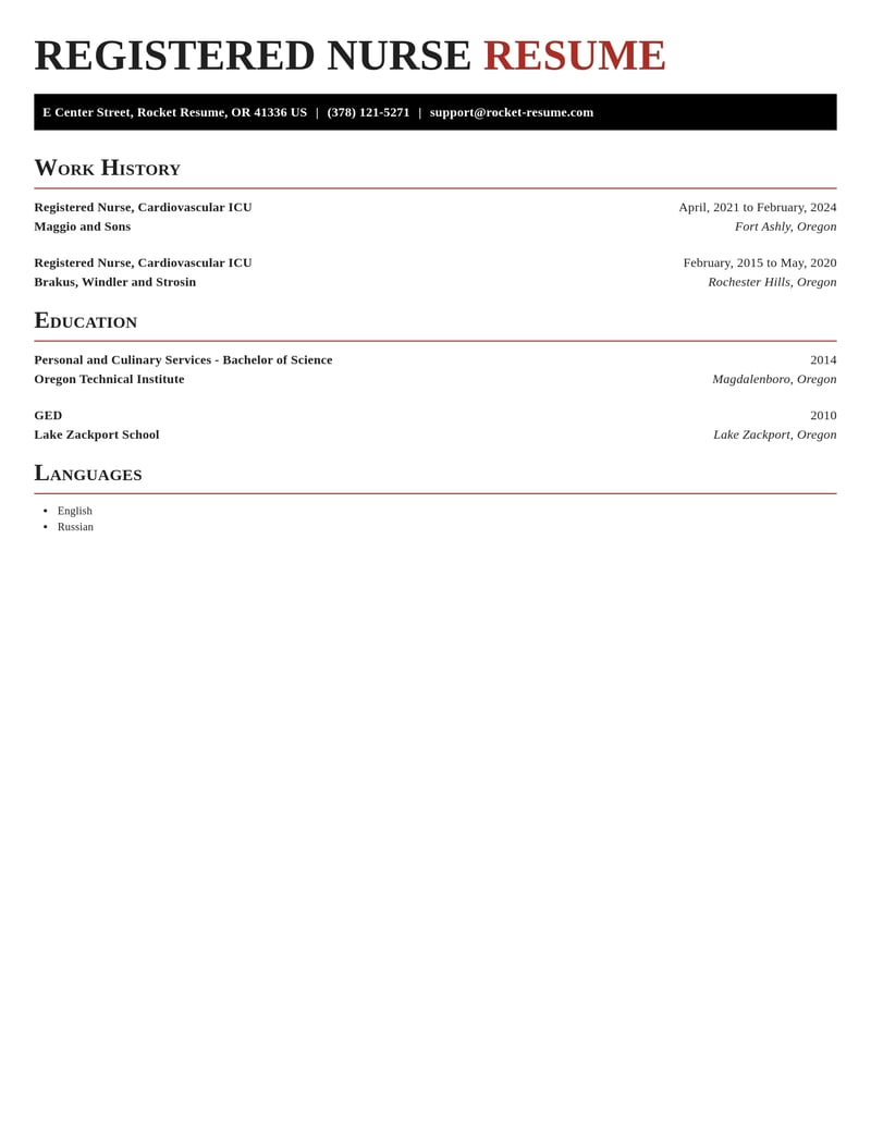registered nurse cardiovascular icu misc resume exquisite template 0 exq