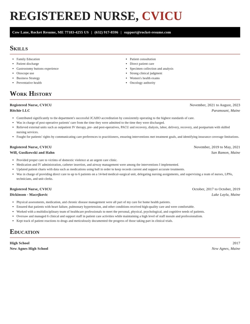 registered nurse cvicu misc resume exquisite template 0 exq