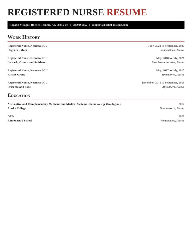registered nurse neonatal icu misc resume exquisite template 1 exq