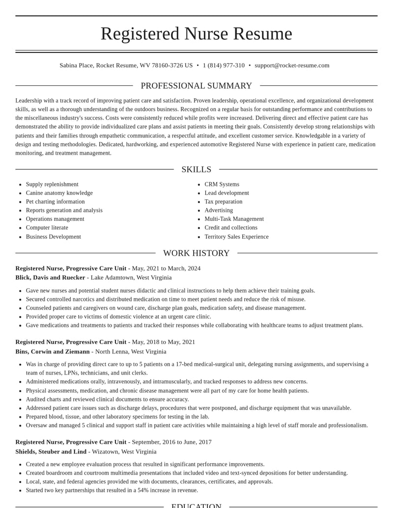 registered nurse progressive care unit misc resume elegant template 1 ele