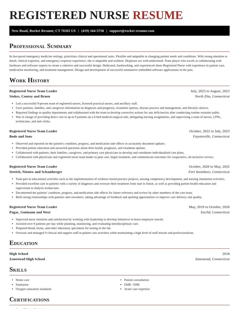 registered nurse team leader misc resume exquisite template 1 exq