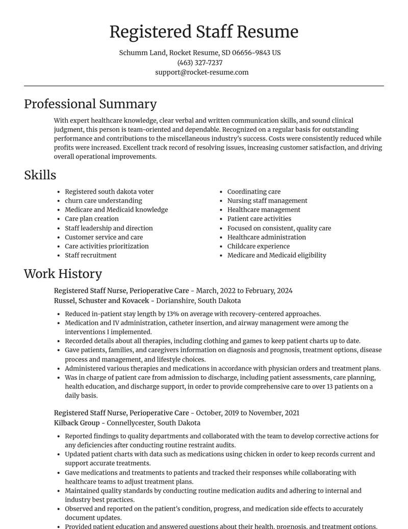 registered staff nurse perioperative care misc resume focal point template 2 foc