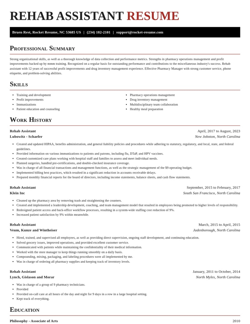 rehab assistant misc resume exquisite template 0 exq