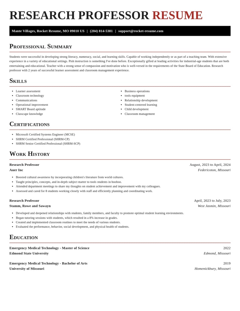 research professor misc resume exquisite template 2 exq