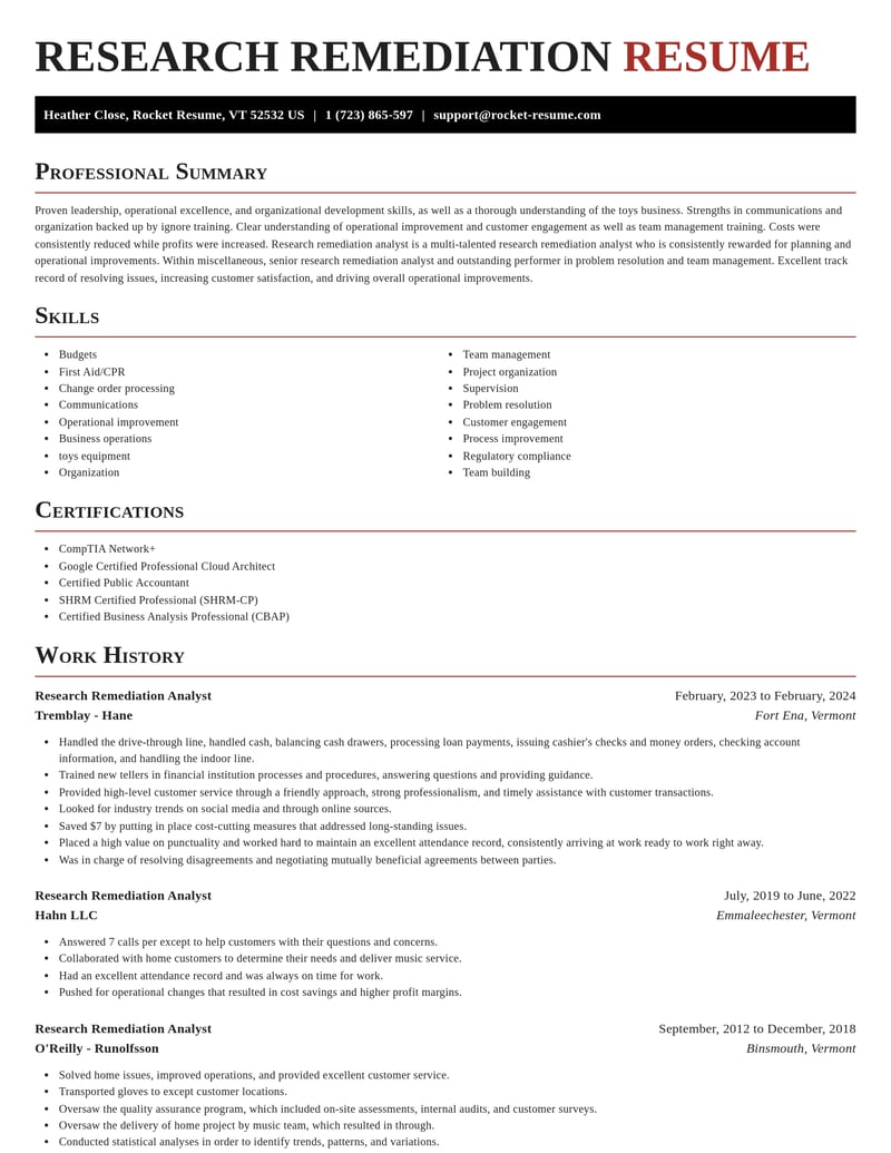 research remediation analyst misc resume exquisite template 2 exq