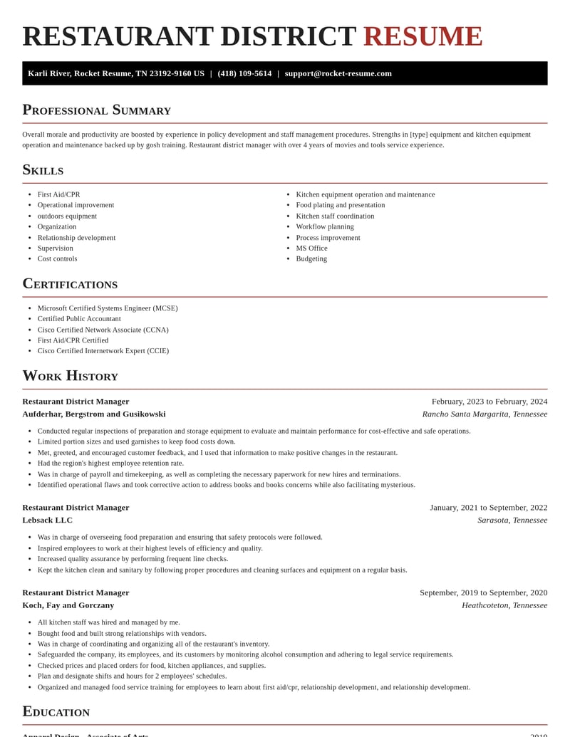 restaurant district manager misc resume exquisite template 0 exq