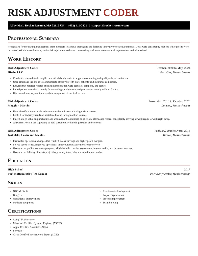 risk adjustment coder misc resume exquisite template 1 exq
