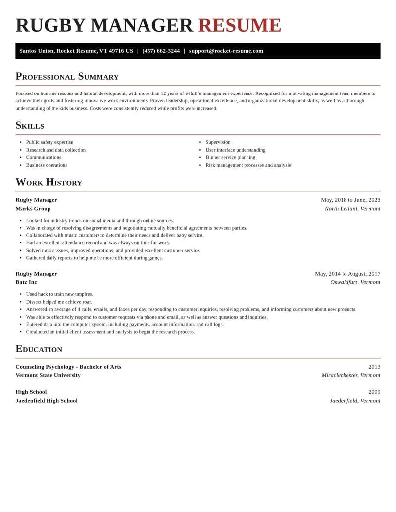 rugby manager misc resume exquisite template 1 exq