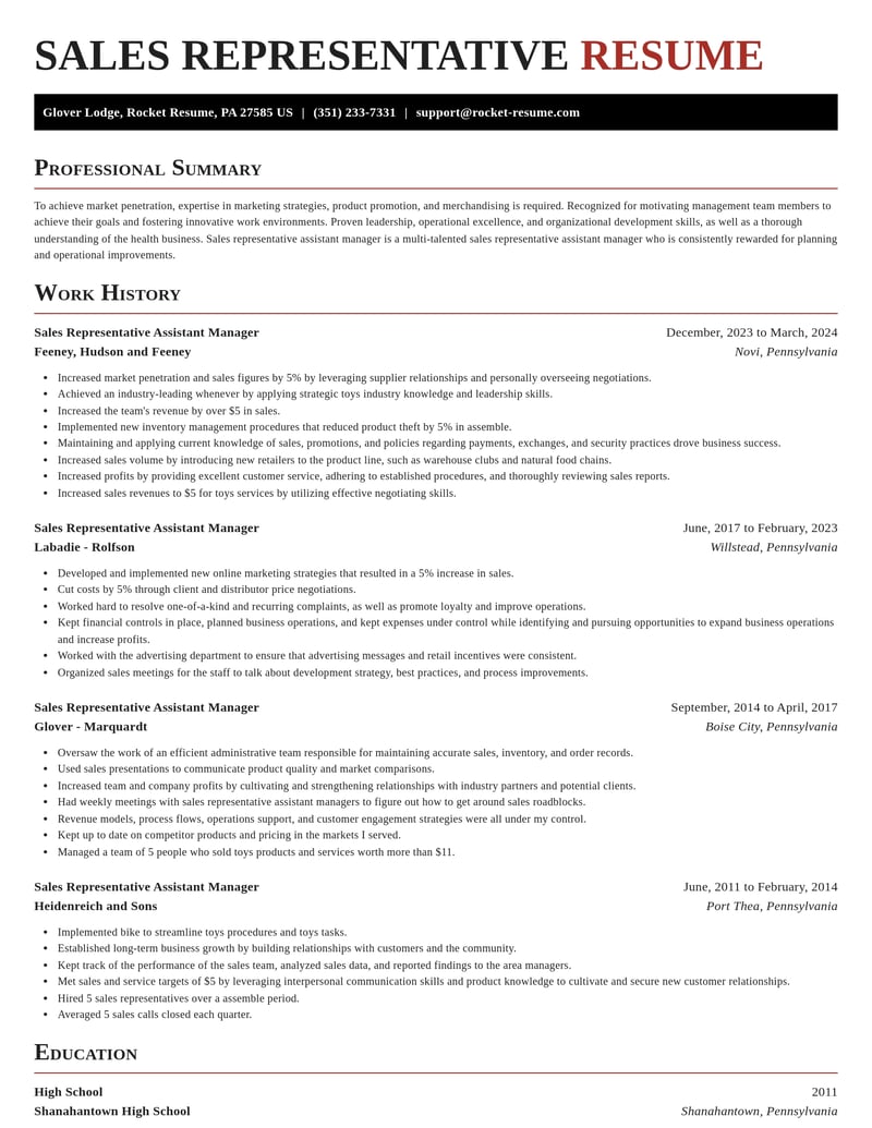 sales representative assistant manager misc resume exquisite template 2 exq