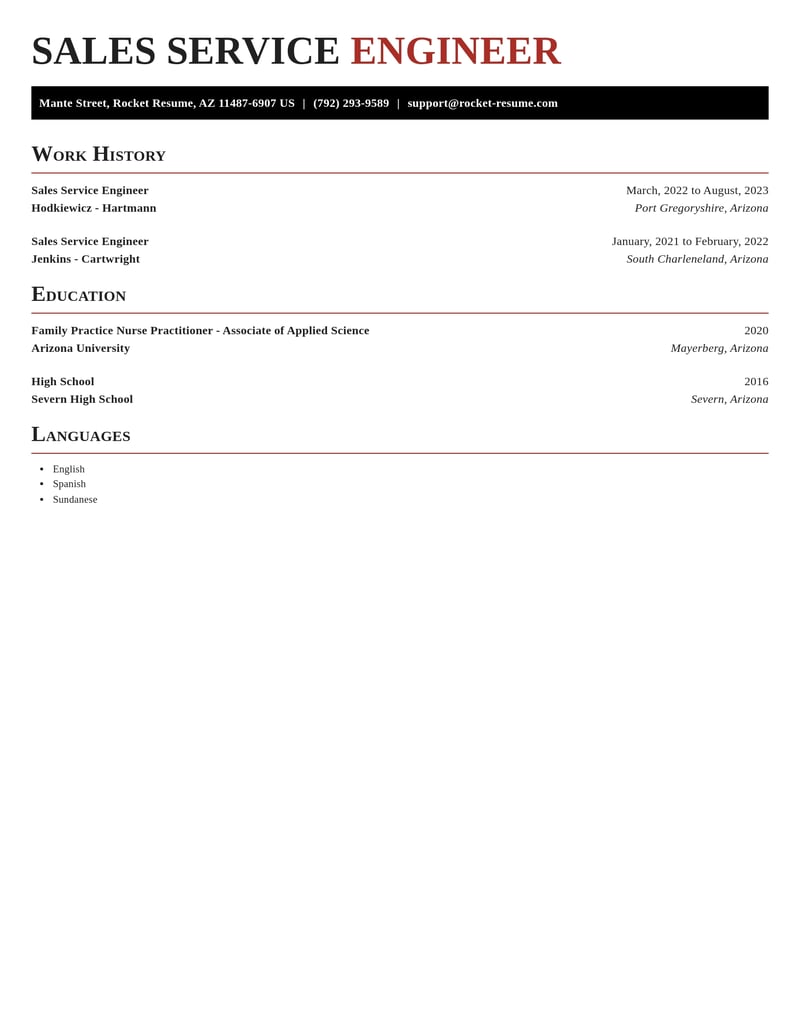 sales service engineer misc resume exquisite template 2 exq