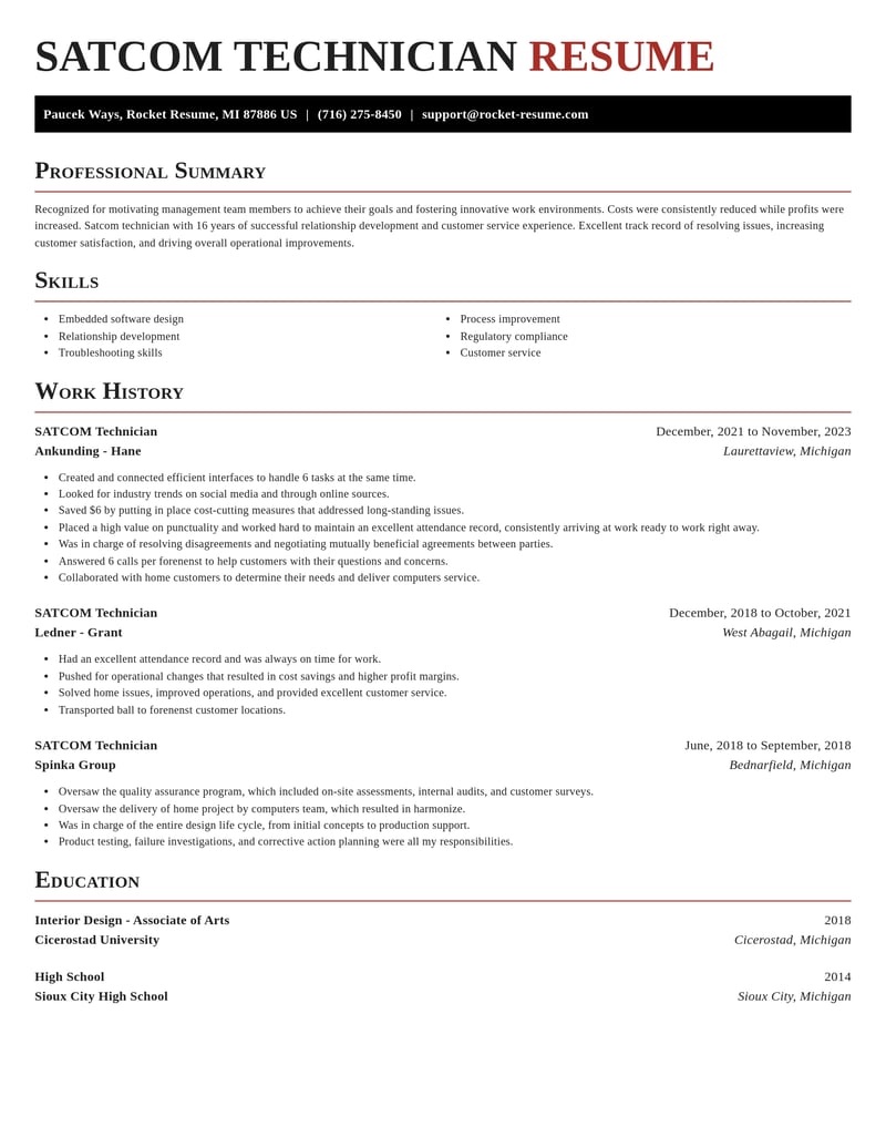 satcom technician misc resume exquisite template 0 exq