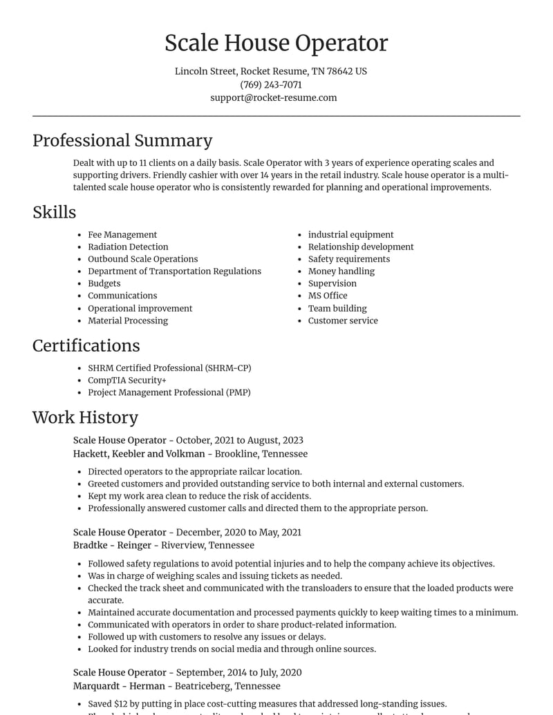 scale house operator misc resume focal point template 1 foc